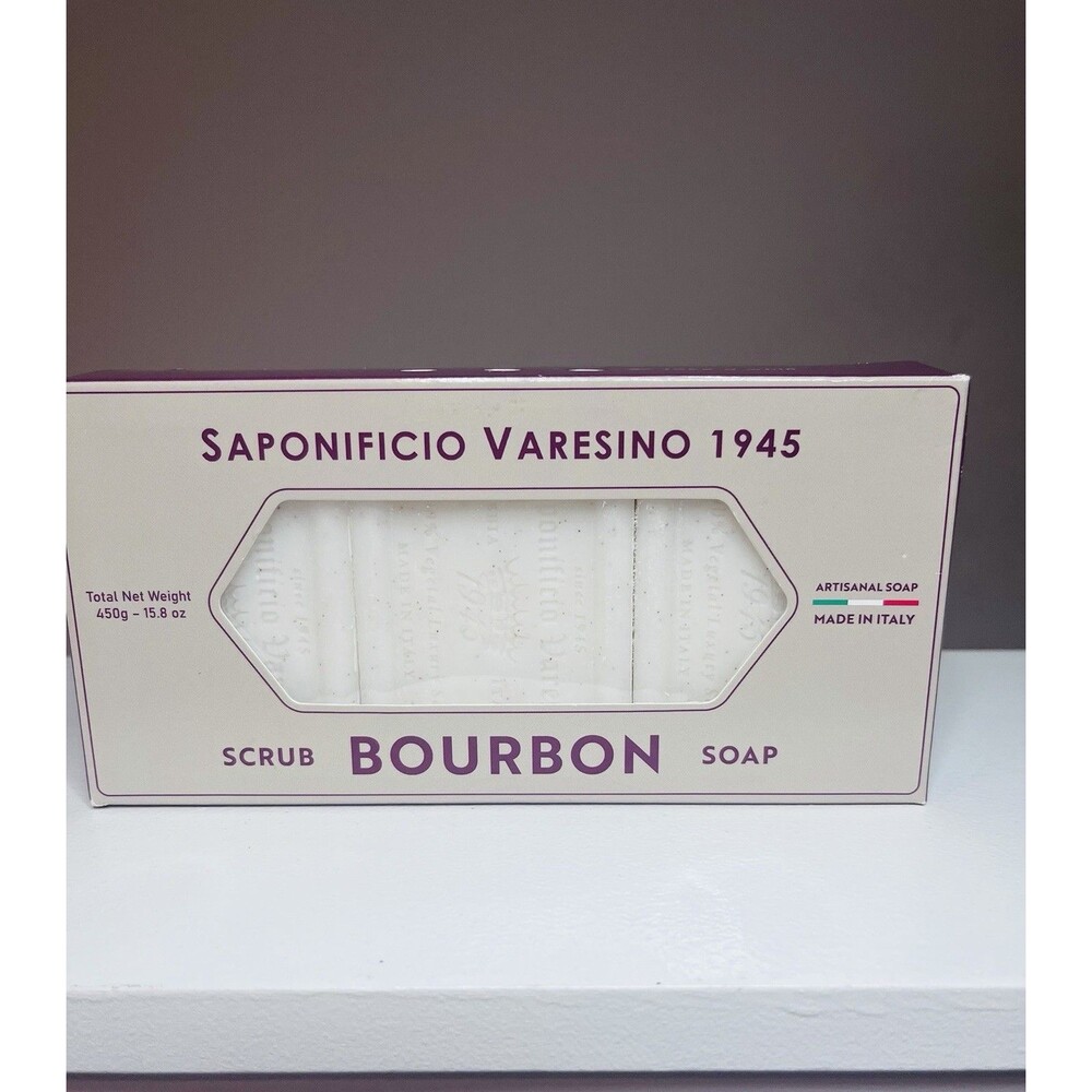 Saponificio Varesino 1945 Bourbon Scrub Bar Soap 3 Bars - 15.8oz per bar